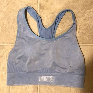 VS PINK Light Blue Acid Wash Sports Bra sz S
